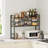 Desk Hutch Dorm, Countertop Storage Hutch With 5 Shelves For Computer Desk, Multipurpose Wood Desktop Display Organizer Rack For Home Office Dorm