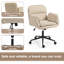 Fauteuil d'appoint pivotant en similicuir 23,6 po - Rotation à 360 °-1732184289