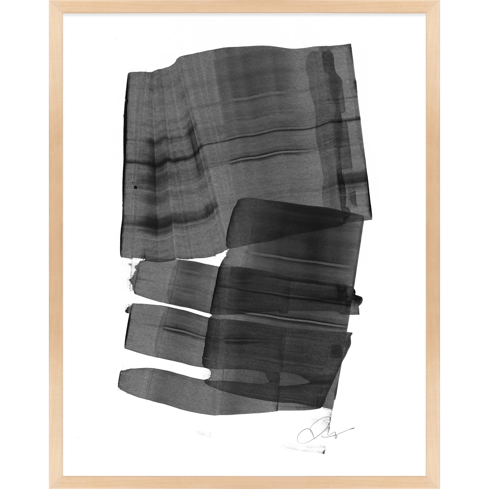 Brushstroke 5 by Jacques Pilon, 25" H x 20" W x 1.25" D, Brown