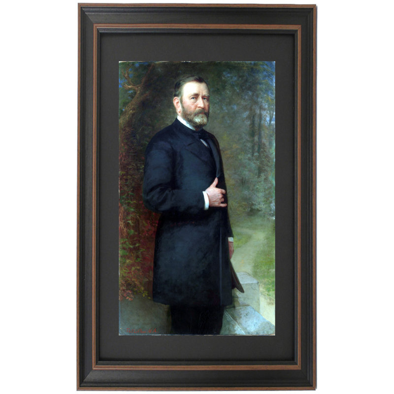 Portrait d'Ulysses S. Grant par Thomas Le Clear | Reproduction encadrée, H 36 po x l 21 po