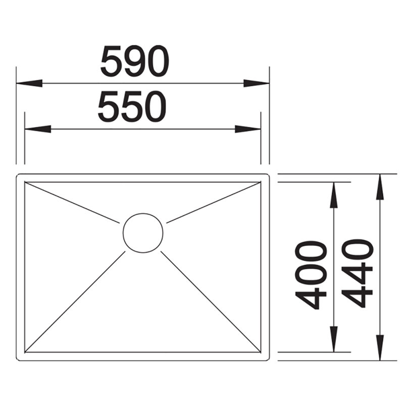 Zerox Single Bowl Undermount Kitchen Sink
