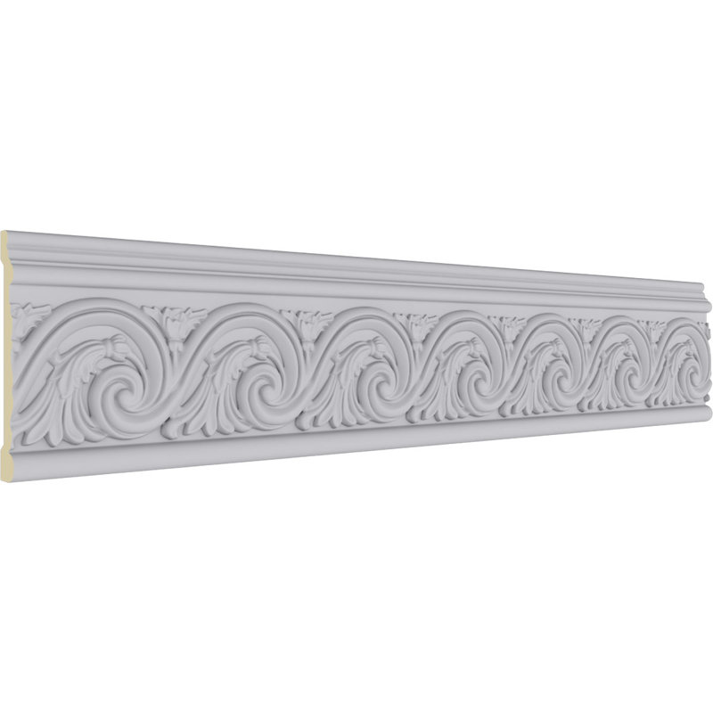 Primed White Polyurethane Crown Chair Rail Moulding