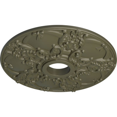 Médaillon de plafond Endurathane Eris, l 18 po x H 18 po x P 3 1/2 po x P 1 1/8 po (convient aux auvents jusqu'à 9 7/8 po), fini étain peint à la main