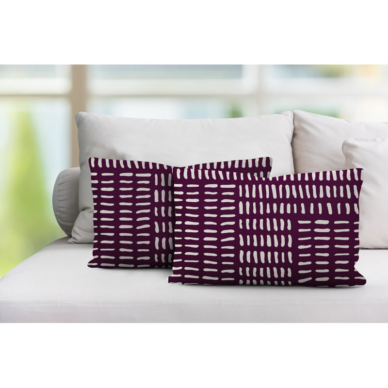 Coussin décoratif réversible intérieur / extérieur sans addition Garto, Mauve