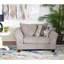 Fauteuil à dossier en tissu gris