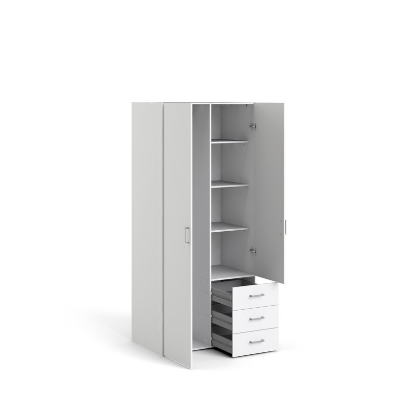 Cassiano 2 Door Manufactured Wood Wardrobe