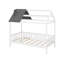 Lit simple en bois avec clôture-1820504814
