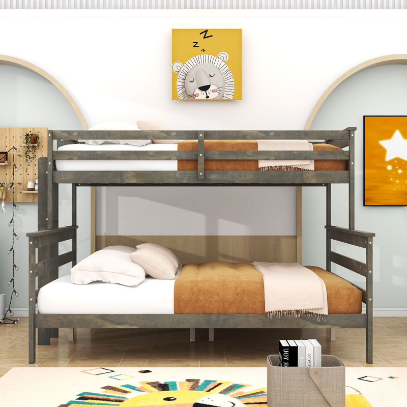 Lit superposé standard Jaquaveon par Harriet Bee, gris, Simple TG sur grand