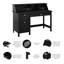 Bureau d'ordinateur Katia 54W avec tiroirs et rangement de bureau-1376069744
