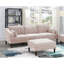 Magnifique ensemble modulaire modulaire 5 pièces, 2 fauteuils à un accoudoir, 2 accoudoirs, 1 repose-pieds, tissu Morgan