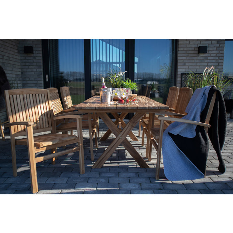 Castleman Teak Solid Wood Dining Table