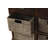 Rustic Storage Cabinet, 2 Drawers & 4 Rattan Baskets, Farmhouse Style-1423999894
