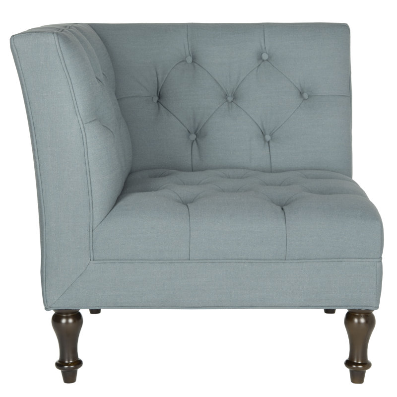 Urbanski Upholstered Chair And A Half, Sky Blue Velvet