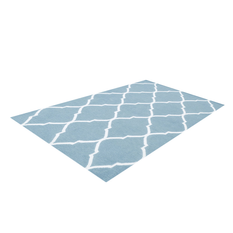 Caroline Geometric Viscose Hand Woven Area Rug, Rectangle 120 x 180cm