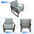 Cahanding Powder Coated Steel Outdoor Lounge Chair