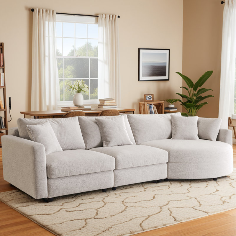 Canapé modulaire 3 pièces 107,8 po Chenille