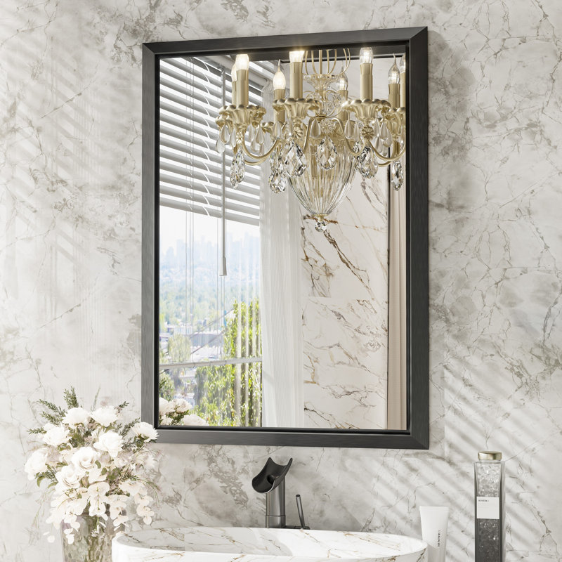 Miroir mural Sweeny, Noir, 36 po x 24 po