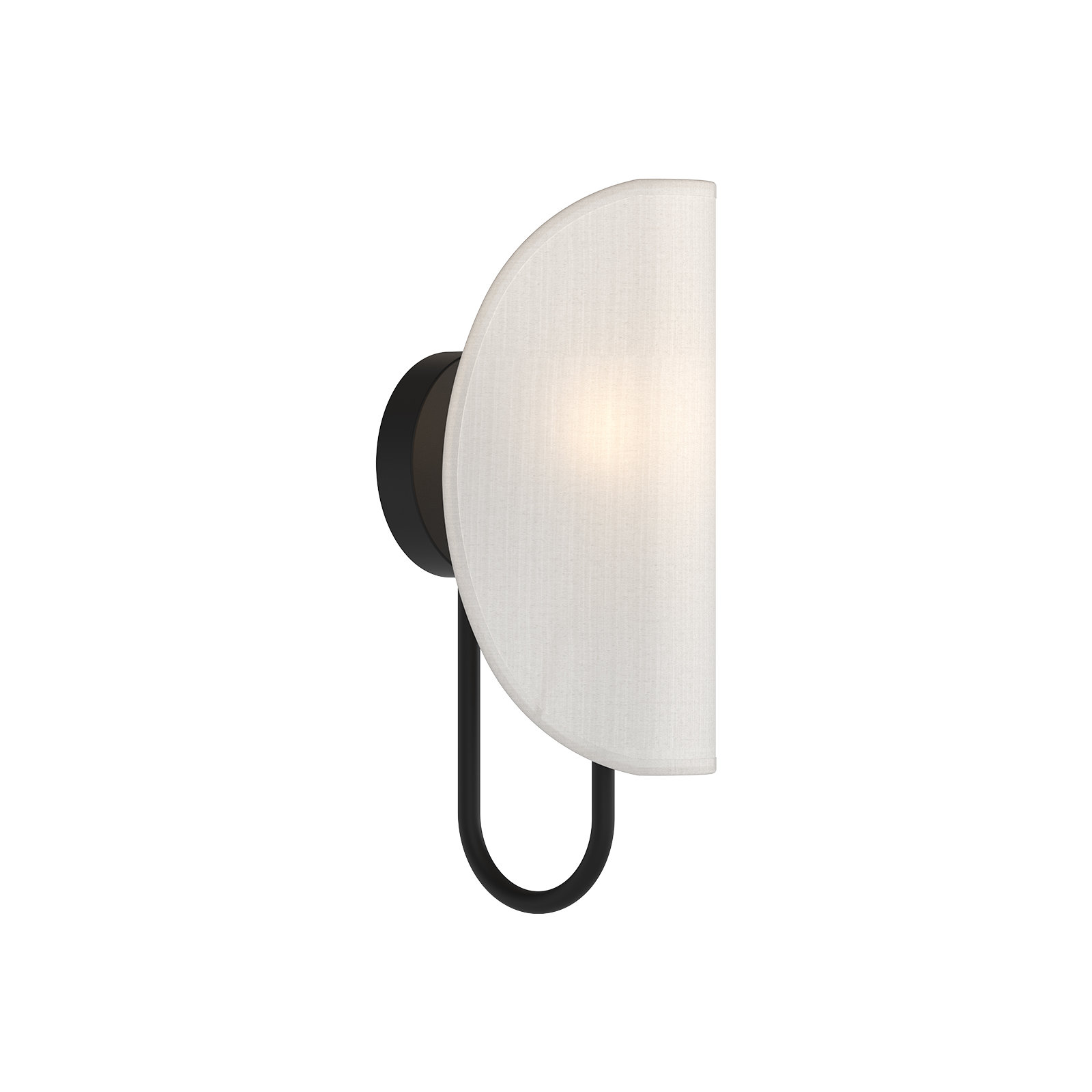 Calline Single Light Dimmable Armed Sconce, Matte Black