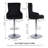 Markfrancis Swivel Upholstered Adjustable Height Counter Stool with Metal Frame-761515804