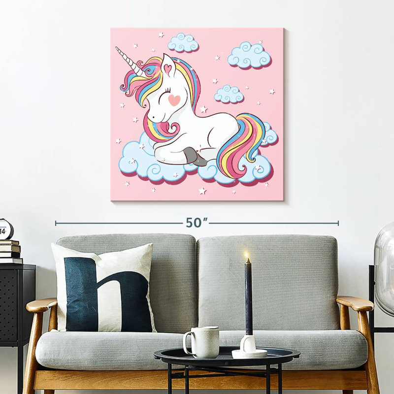 Ashelle, licorne colorée, H 30 po x l 30 po
