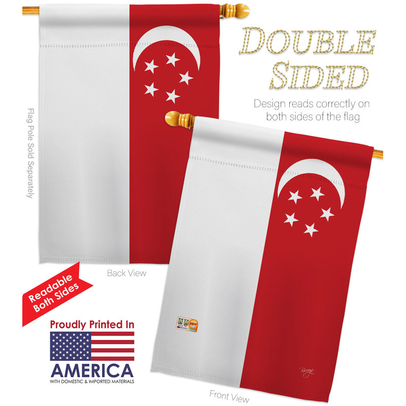 Double Sided 40'' H x 28'' W Polyester Flag Set