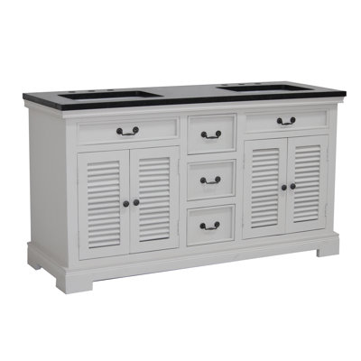 Wechsler 72 " W Freestanding Standard Double Vanity Bathroom Vanity With Granite Top