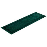 Overdyed Hand-Knotted Wool Modern-Contemporary Green Runner 2' 0" x 6' 8"