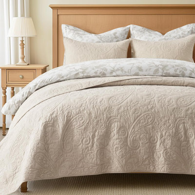 Paisley 100% Cotton Quilt Set 3 Pieces