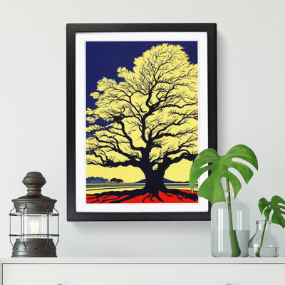 Oak Tree Pop Art - Picture Frame Print