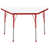 Tableau blanc / rouge