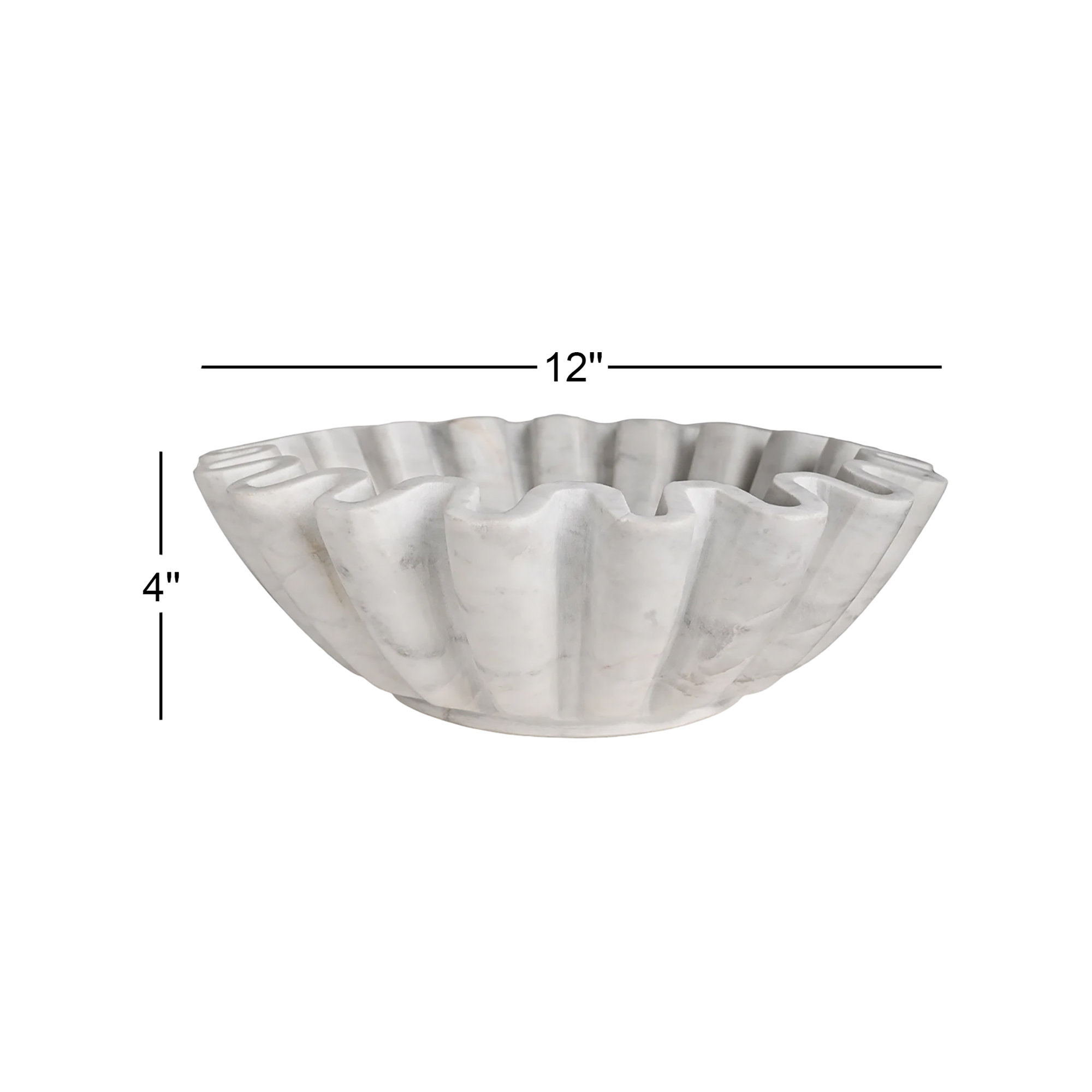 Tahani 12" W Marble Abstract Decorative Bowl 