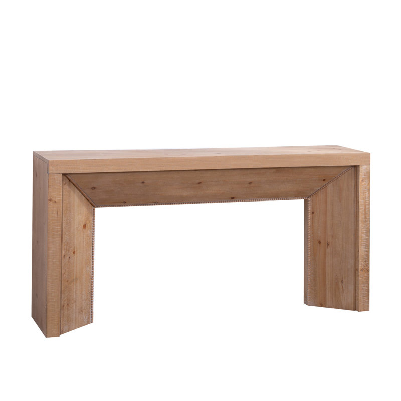 62" Modern Rustic Console Table – Solid-Look Engineered Wood Entryway Table