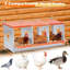 Boîte de nidification murale en métal à 3 baies pour poulets et canards, acier galvanisé avec trous de ventilation, finition orange, avec coussin en fibre de noix de coco-1373261035