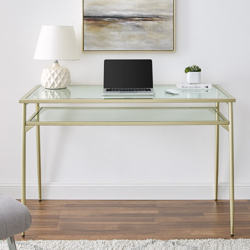 Irondale Glass Writing Desk
