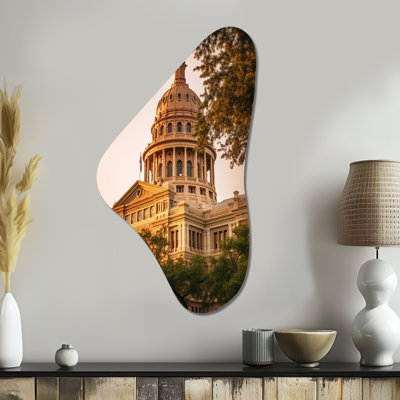 «Texas Architectural Heritage - Texas Boomerang Shape», art mural asymétrique en métal
