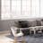 Markos Tilted Floor Lamp with Fabric Shade in Brushed Nickel/White-32630339