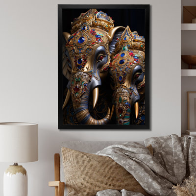 Art asiatique, éléphants thaïlandais III - impression