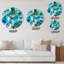 Horloge murale moderne bleue et blanche-280391908