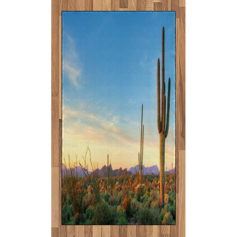 Desert High Density Long Fiber Poly Threads Decorative Area Rug Carpet, Rectangle 2'7" x 5'