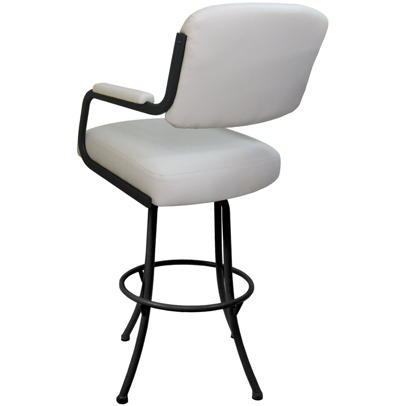 Kiaci Swivel Stool, Gray, Bar Stool (30" Seat Height)