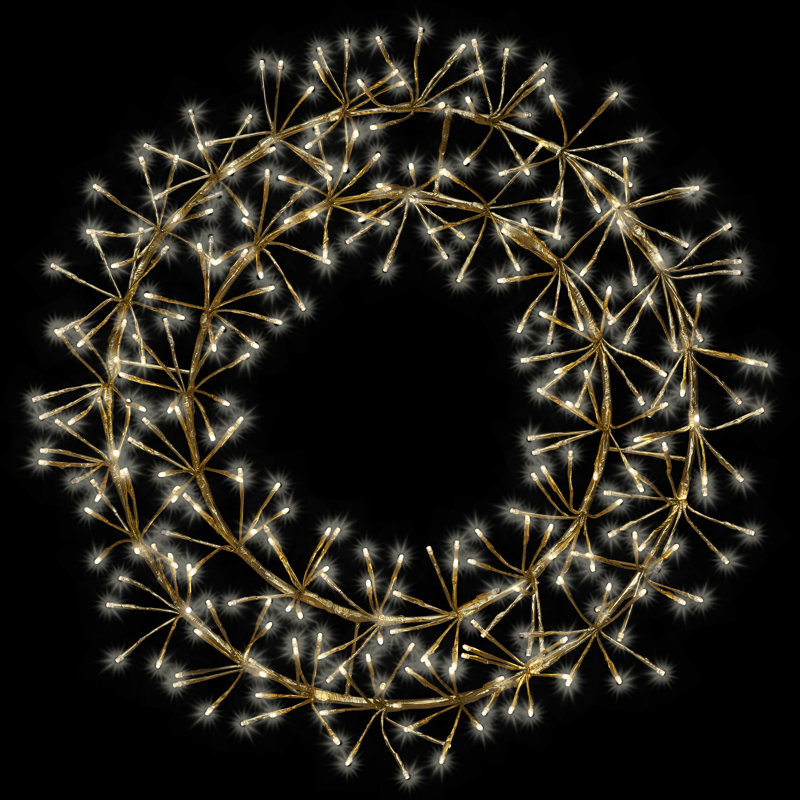 Couronne lumineuse 24 po, Blanc chaleureux / doré