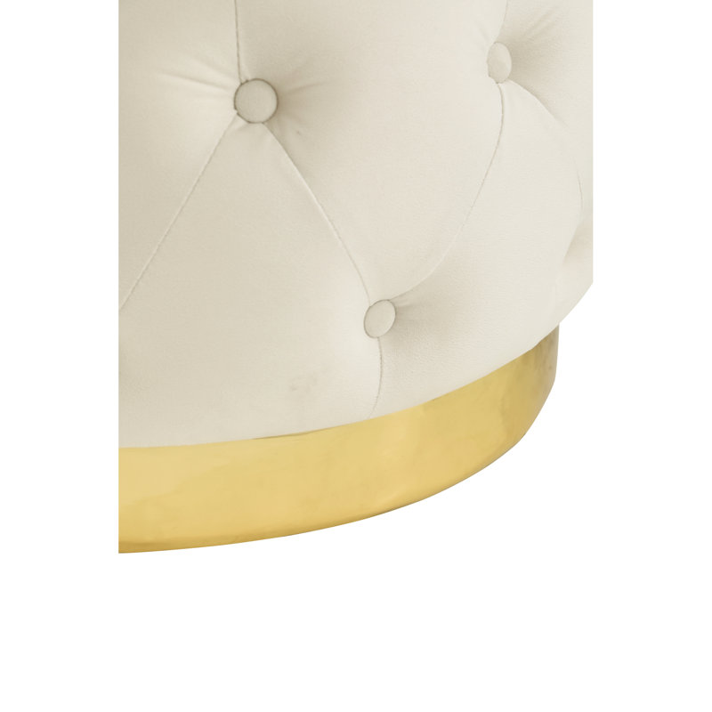 Chaise pivotante en velours beige avec rangement à 360 degrés - parfaite pour le décor de salon chic