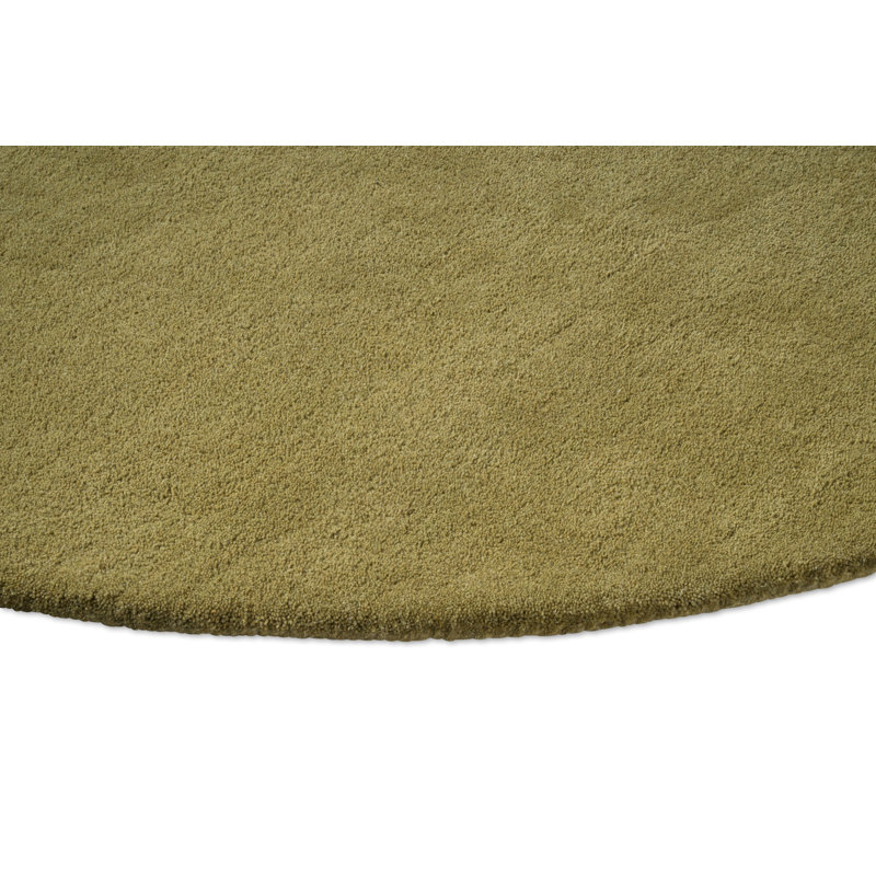 Element Lane Handmade Wool Abstract Area Rug, Green, Novelty 6'11 x 8'10