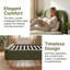 Grand lit plateforme en velours avec tête de lit courbée Elegant-148618121