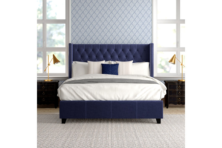 Colleen Tufted Upholstered Low Profile Platform Bed