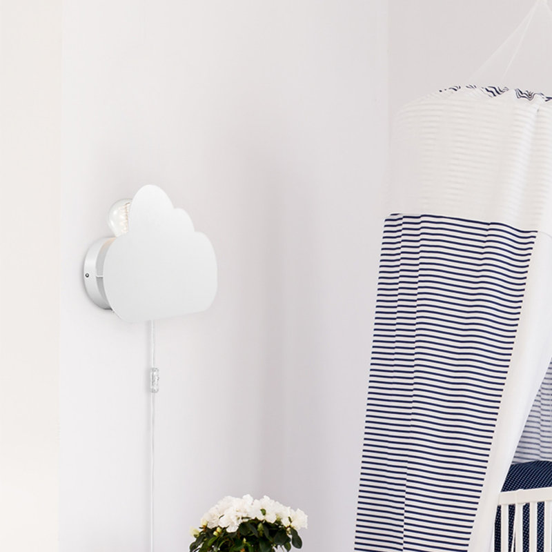 Nimbus Floating Cloud Matte White Plug-In Sconce