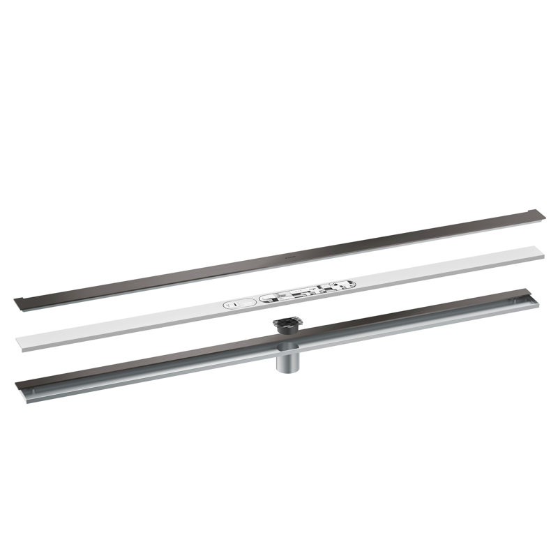 AXOR Drains Wall Installation 47 1/4", Brushed Black Chrome