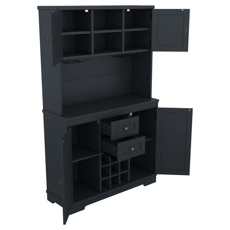 Armoire de cuisine avec bar Coffee Coffee, Bleu antique