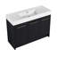 Meuble-lavabo autoportant avec lavabo en résine, avec porte à fermeture douce, ensemble KD