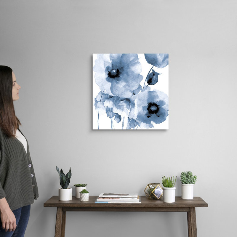 «Flowing Flowers I» par Victoria Brown, reproduction sur toile, H 20 po x l 20 po x P 1,25 po, Toile tendue